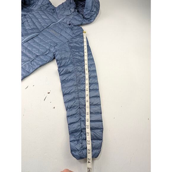 Noronna Women's Trollveggen Down800 Hooded Infinity Puffer Jacket Blue Small - Picture 10 of 15